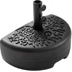 Halbrund Sonnenschirmständer 17 Liter / 25 kg Befüllbar Schirmständer für Schirmstangen von 38 / 48 mm