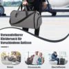 Handgepäcktasche mit Schuhfach & verstellbarem Schultergurt 2-in-1-Hängeanzug-Reisetasche Dunkelgrau