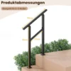 Handlauf Treppengeländer Seitliche Montage Eingangsgeländer mit flexiblem Winkelverstellung 70 cm