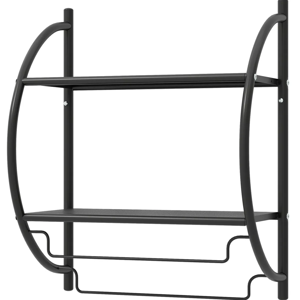 Handtuchhalter Badezimmer Wand Handtuchhalter Badregal 45 x 25,5 x 55 cm Metall Silber/Weiß/Schwarz
