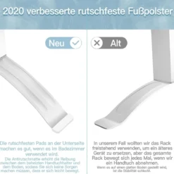 Handtuchhalter Multifunktionaler Elektrischer Handtuchwärmer mit 6 Stangen Silbern