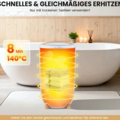 Handtuchwärmer großer Deckenwärmer 20 L mit Timer & automatischer Abschaltung 15/30/45/60 Minuten Einstellungen Grau