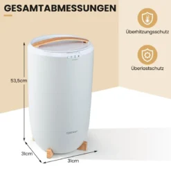 Handtuchwärmer großer Deckenwärmer 20 L mit Timer & automatischer Abschaltung 15/30/45/60 Minuten Einstellungen Grau