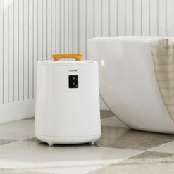Handtuchwärmer 18 L Deckenwärmer mit LED-Anzeige & automatischer Abschaltung tragbarer heißer Handtuchbehälter Weiß