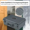 22" Hartschalen-Kamerakoffer Unisversal Anpassbar Wasserdichter Hartschalenkoffer Grau