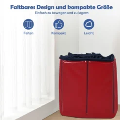 Haustier Pool Tragbarer Haustier Swimmingpool Faltbare Badewanne Pool für Hunde Katzen Kinder Rot
