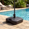 Hawaiianischer Strandschirm mit Tragetasche + Sonnenschirmständer 22 Liter / 25 kg Set