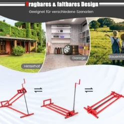 Hebevorrichtung Hebebühne Reinigungshilfe für Rasentraktor 400KG stufenlos