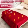 Heizdecke 9 Heizstufen 20-46℃ Elektrische Überwurfdecke Elektrische Wärmedecke Rot