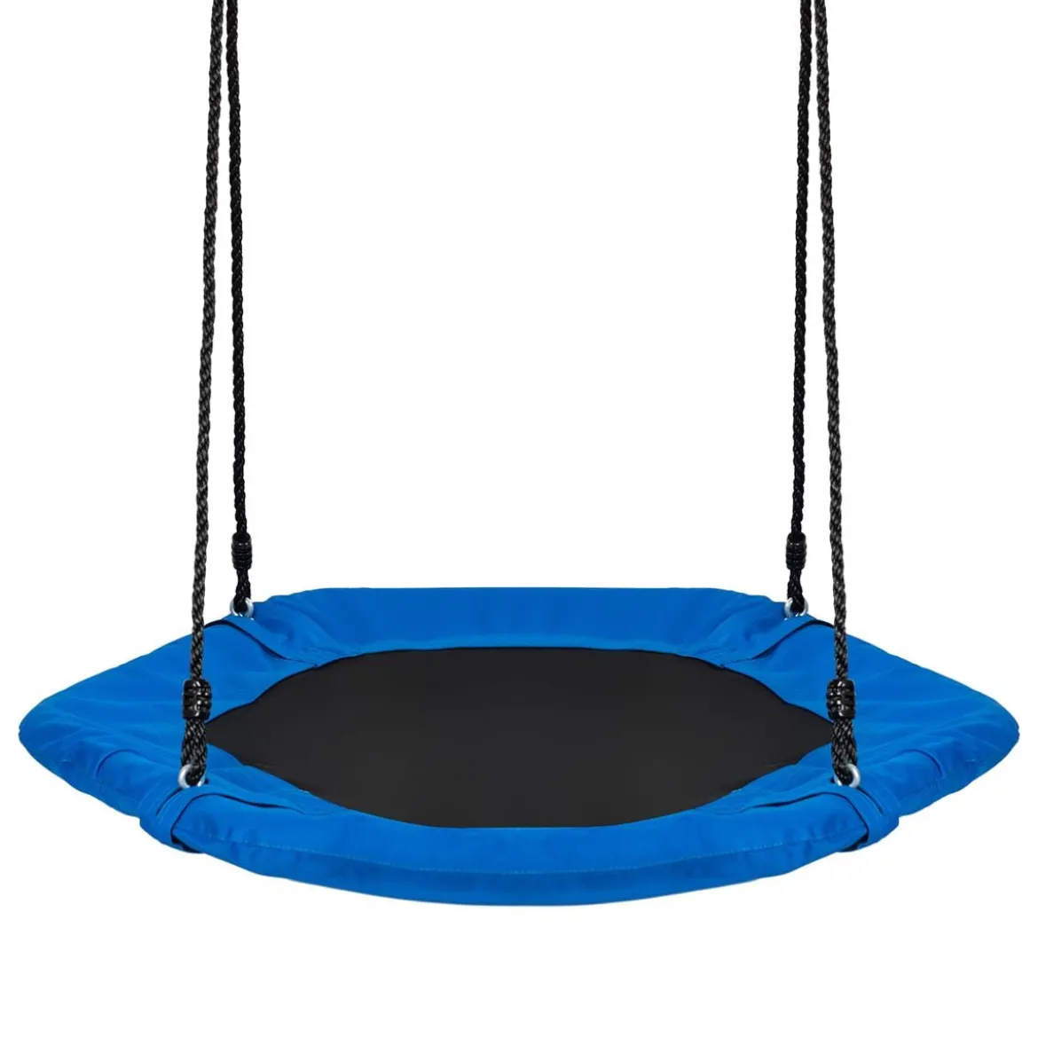 Hexagon-Schaukel Nestschaukel 100-160cm verstellbaren Seil für drinnen und draußen 94 x 84 cm Blau