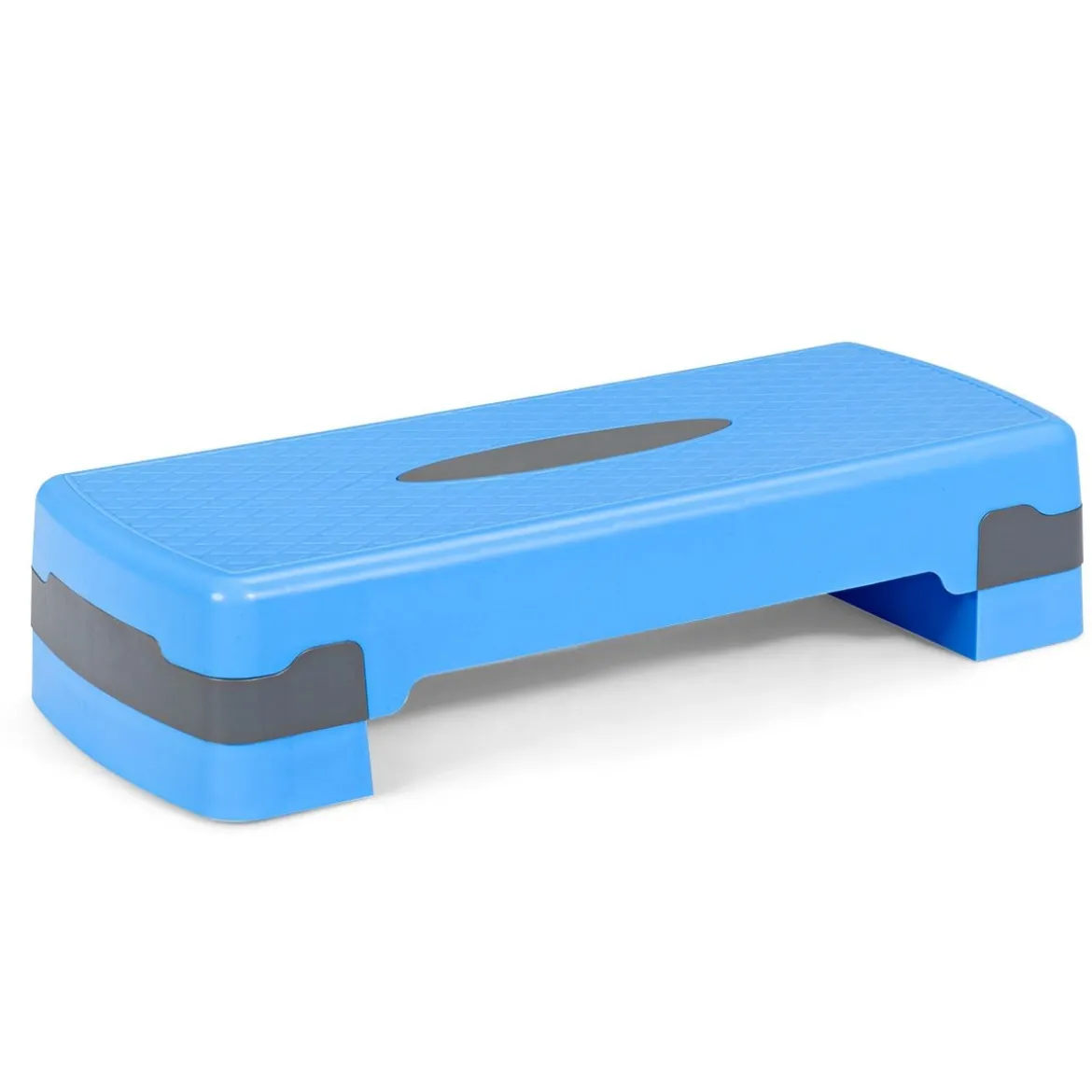 Höhenverstellbarer Aerobic Stepper Fitnesstrainer Plattform verstellbarer Stepper 66 x 28 x 15cm Blau