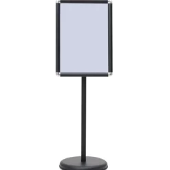 Höhenverstellbarer A3 Infoständer Drehbarer Plakatständer Kundenstopper Schwarz