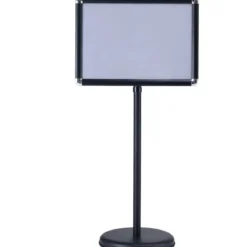 Höhenverstellbarer A3 Infoständer Drehbarer Plakatständer Kundenstopper Schwarz