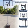 Höhenverstellbarer Basketballständer Outdoor Basketballkorb mit Rollen & Ständer Basketballanlage