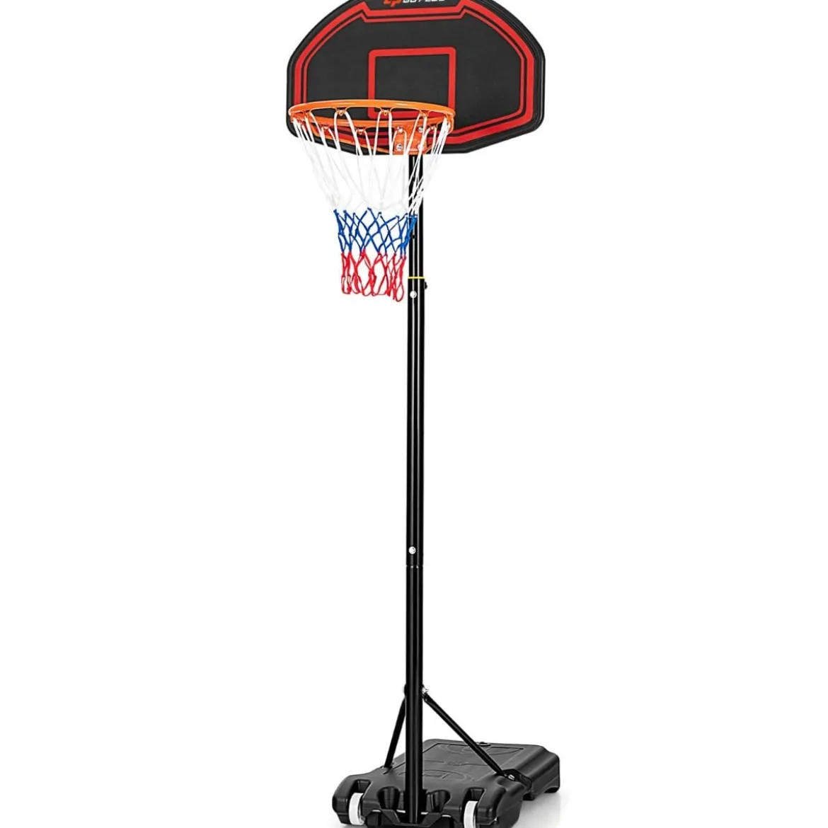 Höhenverstellbarer Basketballständer für Kinder für den Innen- und AußenbereichSchwarz + Rot