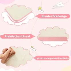 Höhenverstellbarer Kinderschreibtisch mit Neigbarer Tischplatte & Regalen & Schublade Studiertisch