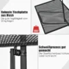 Hängendes Eisenregal mit 5-Stufig Verstellbarer Höhe 60,5 x 48 x 61,5-82,5 cm Schwarz