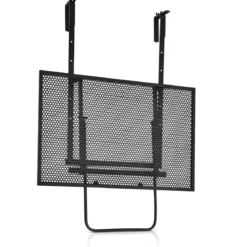 Hängendes Eisenregal mit 5-Stufig Verstellbarer Höhe 60,5 x 48 x 61,5-82,5 cm Schwarz
