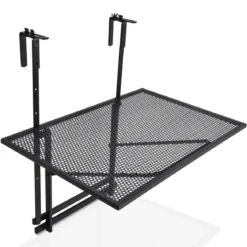 Hängendes Eisenregal mit 5-Stufig Verstellbarer Höhe 60,5 x 48 x 61,5-82,5 cm Schwarz