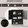 Hängeschrank Medizinschrank Wandschrank mit Doppeltür Badschrank Schwarz