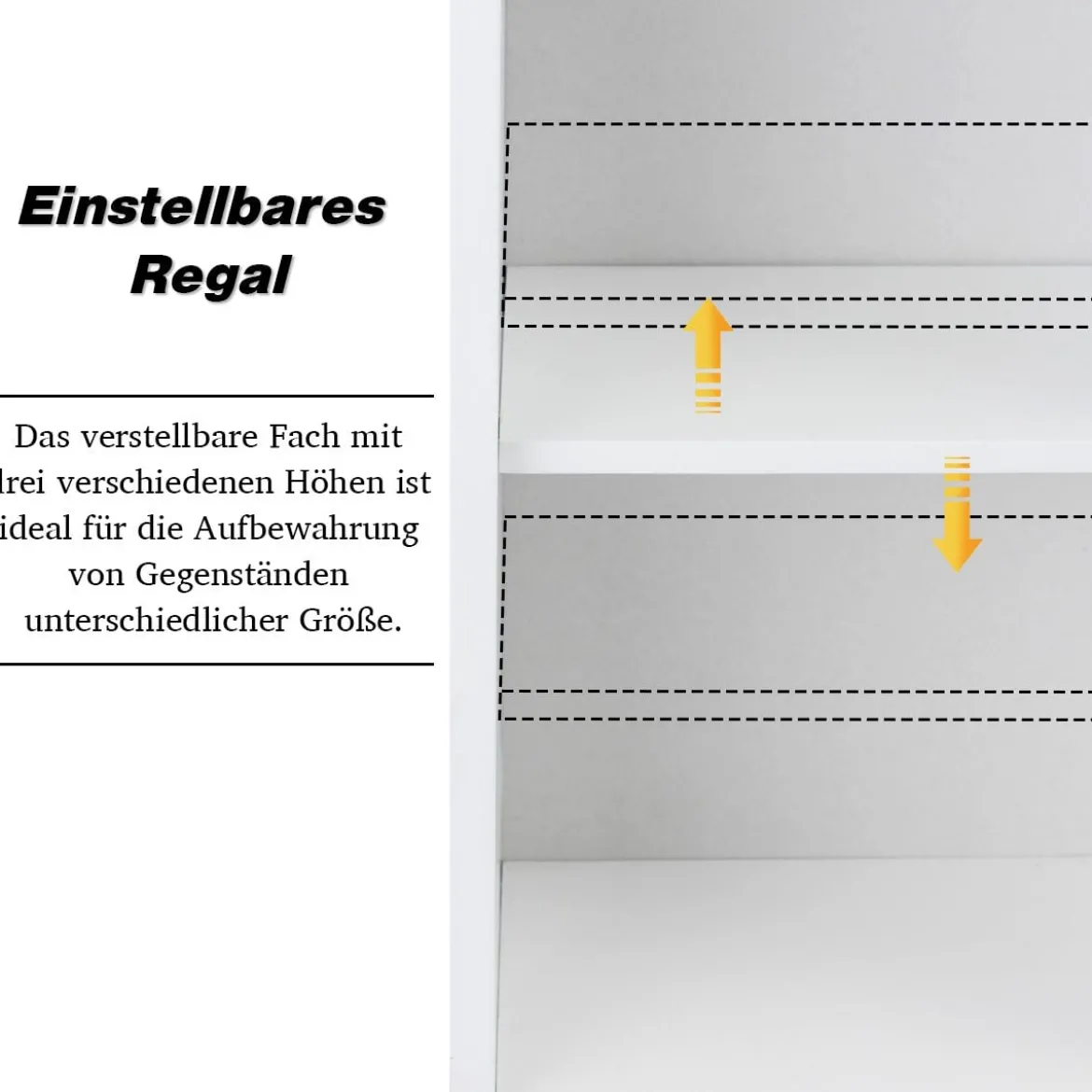 Hängeschrank Verstellbarer Einlegeboden Badezimmer Wandschrank Weiß Holz 48,5x 17,5 x 61 cm