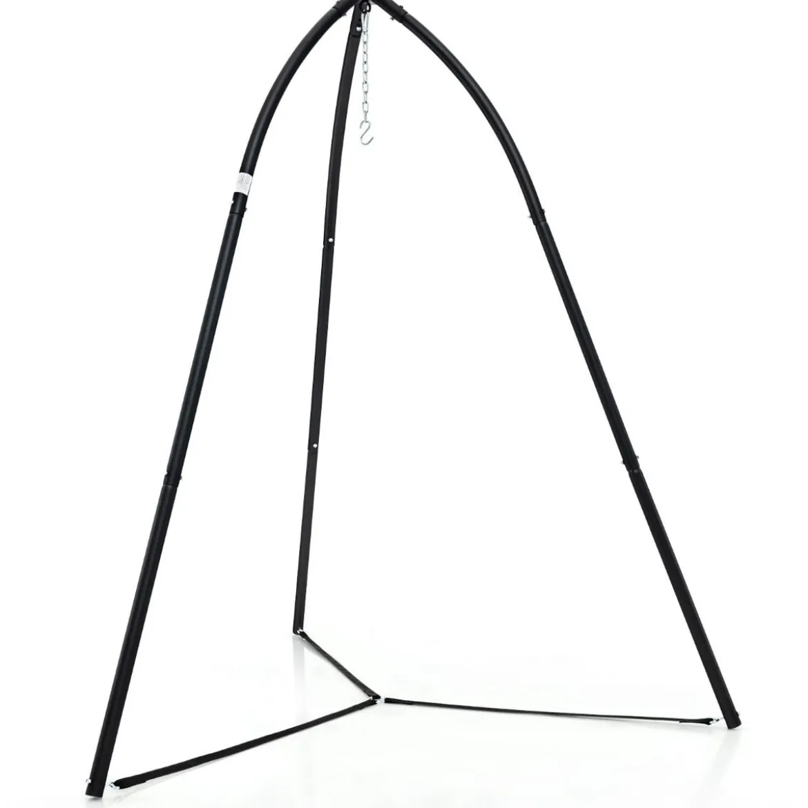 Hängesesselgestell mit Dreibein Gestell für Hängesessel Hängestuhl Hängestuhlgestell bis 200 kg belastbar 200 x 218 cm Schwarz