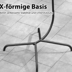 Hängesesselgestell mit Haken bis 180 kg Belastbar Metall Gestell Hängesitzständer Schwarz