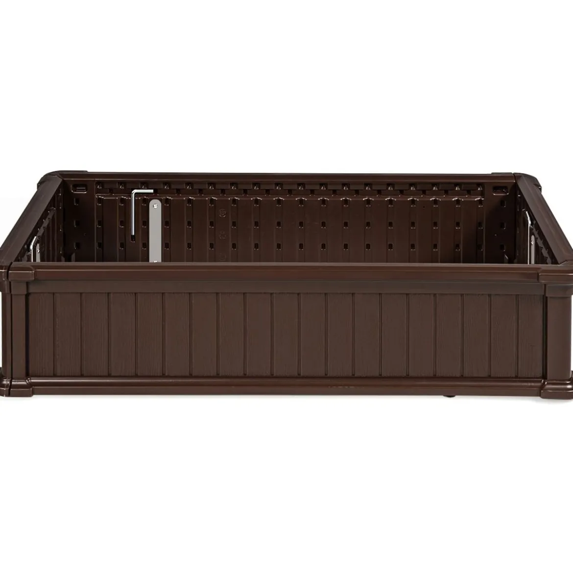 Hochbeet Erhöhtes Gartenbeet Rechteckige Pflanzenbox für Pflanzen und Gemüse Outdoor Pflanzenkübel 122 x 60 x 30 cm Braun
