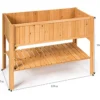 Hochbeet Garten Pflanzkasten Pflanztrog mit Ablage 119 x 57 x 90 cm aus Holz
