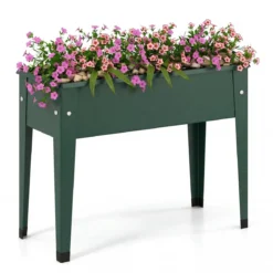 Hochbeet Metall Erhöhtes Gartenbeet bis 20 kg 60 x 27 x 45 cm Pflanzgefäß mit Drainagelöchern