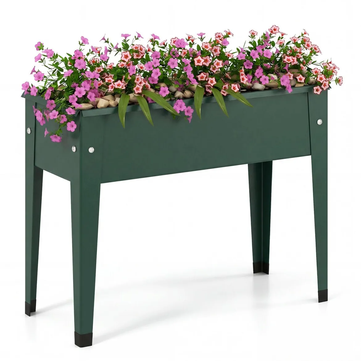 Hochbeet Metall Erhöhtes Gartenbeet bis 20 kg 60 x 27 x 45 cm Pflanzgefäß mit Drainagelöchern
