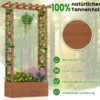 Hochbeet mit Spalier freistehender Pflanzkasten aus Holz mit Überdachung Abflusslöchern Orange