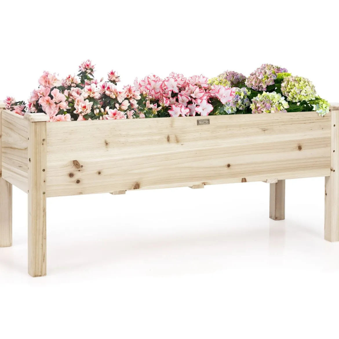 Hochbeet Pflanzkasten Pflanztrog Hochbeet aus Tannenholz erhöhter Pflanzkasten Gartenbausatz 120 x 43,5 x 51 cm