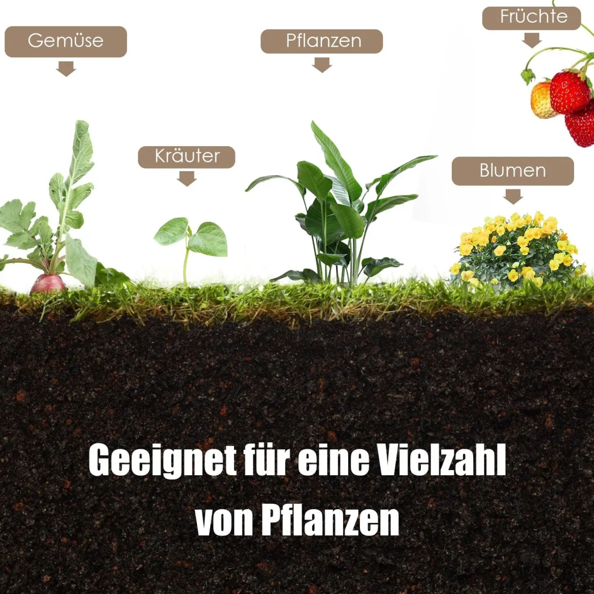 Hochbeet Pflanzkasten Pflanztrog Hochbeet aus Tannenholz erhöhter Pflanzkasten Gartenbausatz 120 x 43,5 x 51 cm