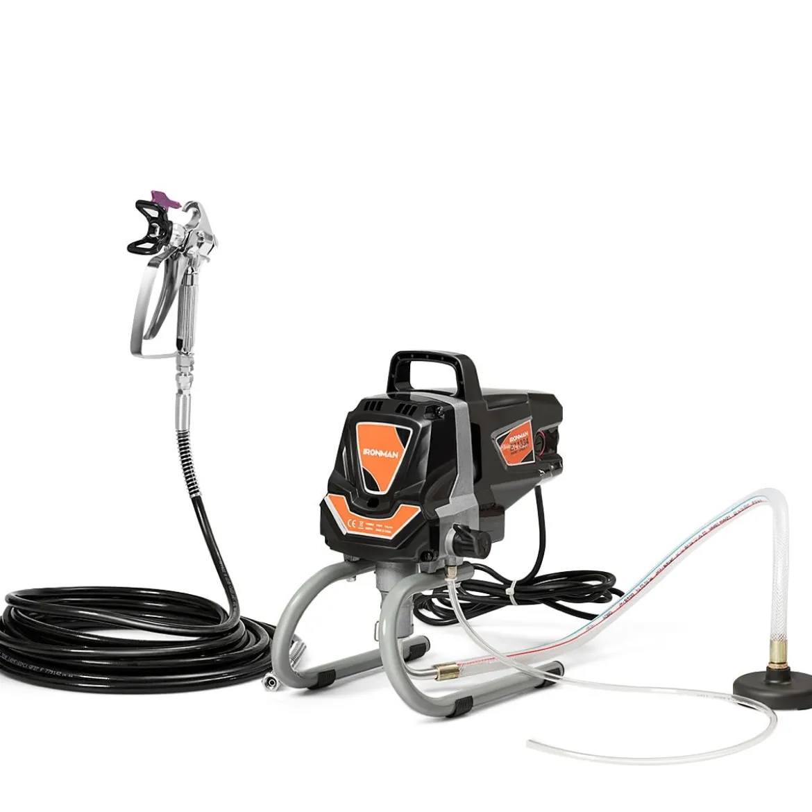 Hochdruck Sprühgerät 1100 W Farbsprühgerät Airless Farbsprühsystem Schwarz