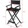 Hoher Regiestuhl Klappstuhl Make-up Chair Schminkstuhl Holz mit Seitentaschen