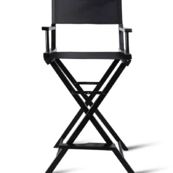 Hoher Regiestuhl Klappstuhl Make-up Chair Schminkstuhl Holz mit Seitentaschen