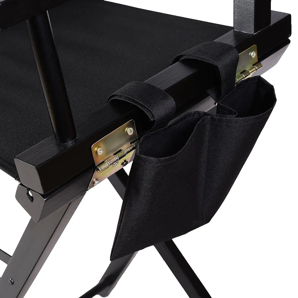 Hoher Regiestuhl Klappstuhl Make-up Chair Schminkstuhl Holz mit Seitentaschen