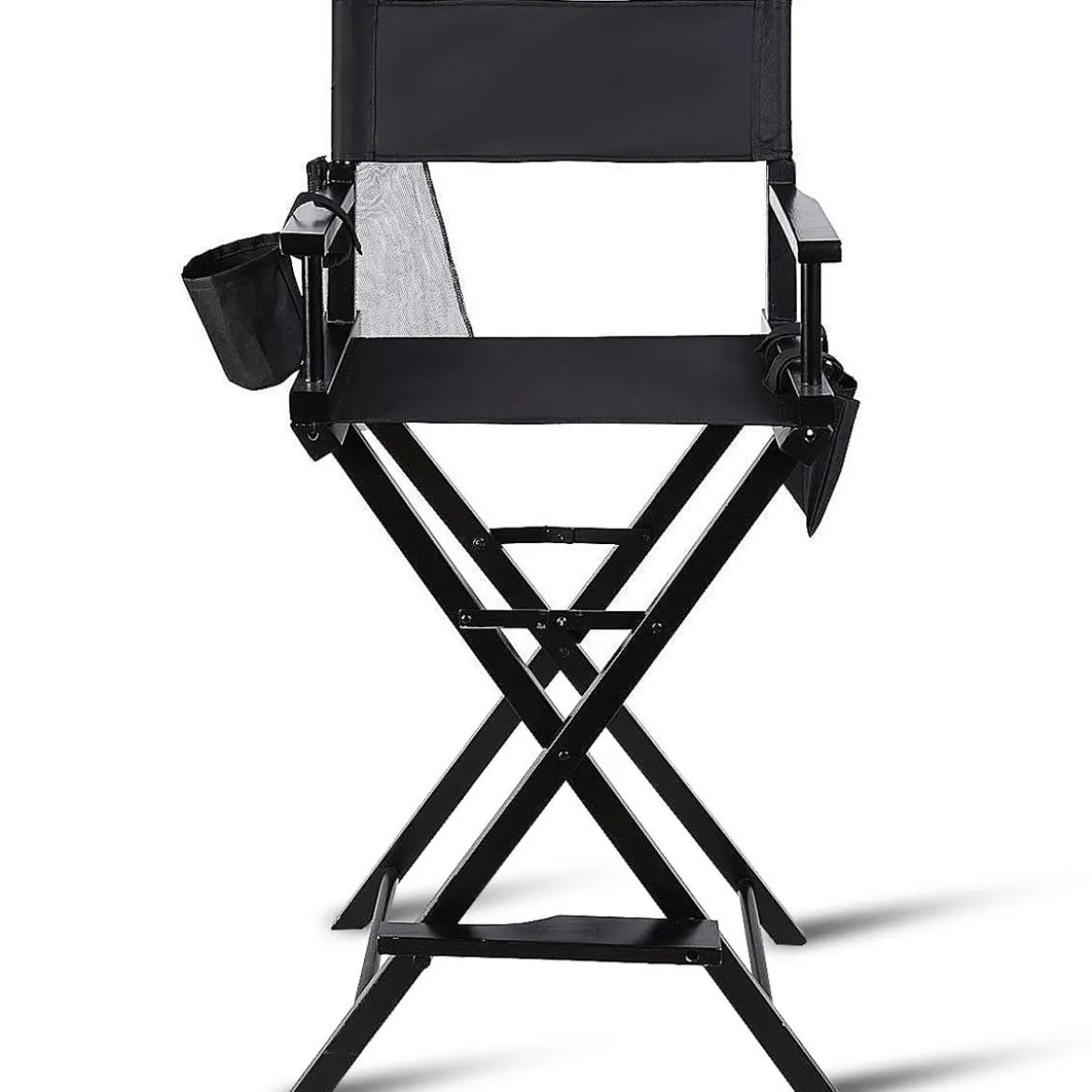 Hoher Regiestuhl Klappstuhl Make-up Chair Schminkstuhl Holz mit Seitentaschen