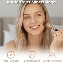 Hollywood Schminkspiegel mit 3 Lichtfarben & Einstellbarer Helligkeit & Touch-Steuerung 58 x 43 cm
