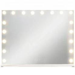 Hollywood Schminkspiegel mit 3 Lichtfarben & Einstellbarer Helligkeit & Touch-Steuerung 80 x 60 cm