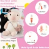Holz Arztdienst-Spielset mit Untersuchungsbereich & EKG-Monitor & Röntgenfilm Medizinisches Zentrum Rosa