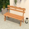 Holz Gartenbank aus Akazienholz bis 360 kg Belastbar 2-Sitzer Balkonbank Wetterfeste Holzbank