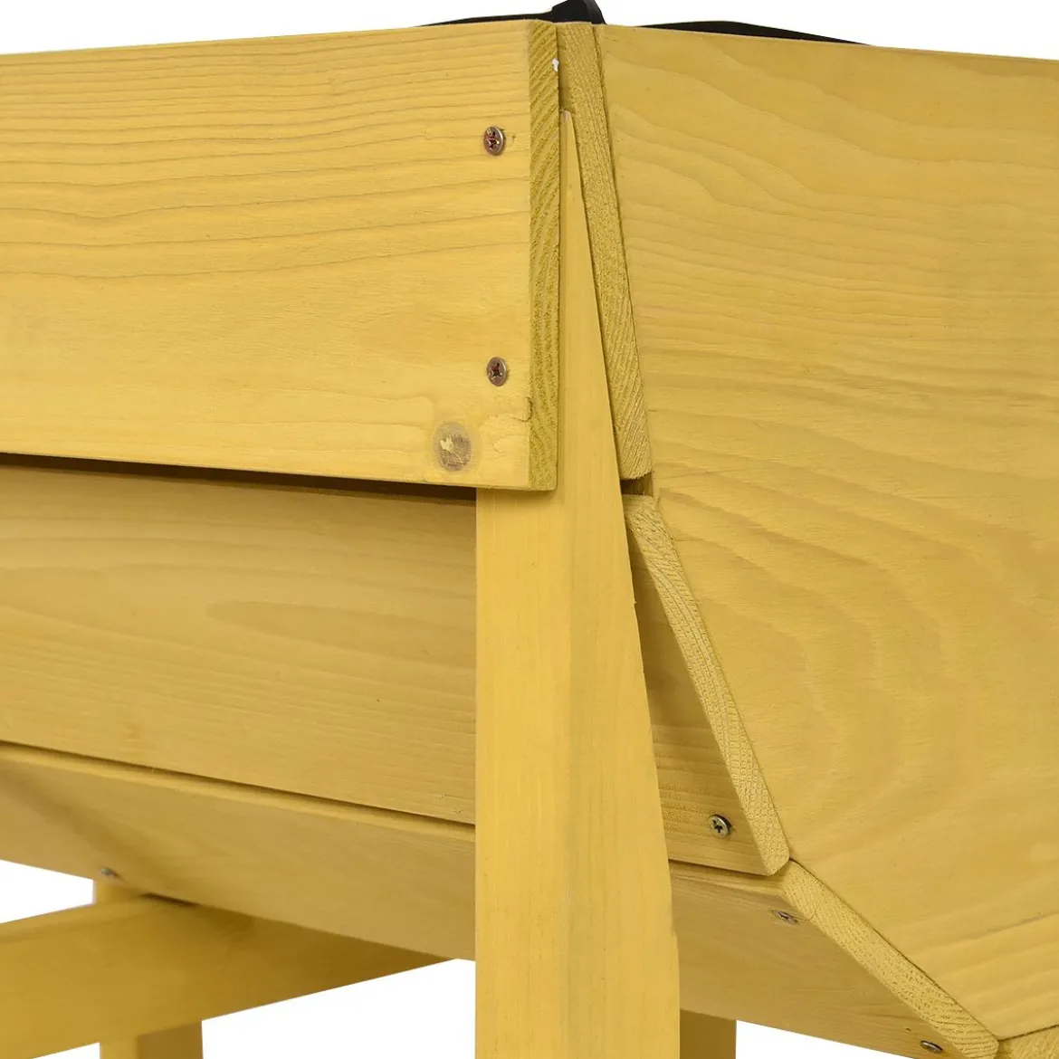 Holz Gelb Hochbeet Blumenbeet Pflanzkasten
