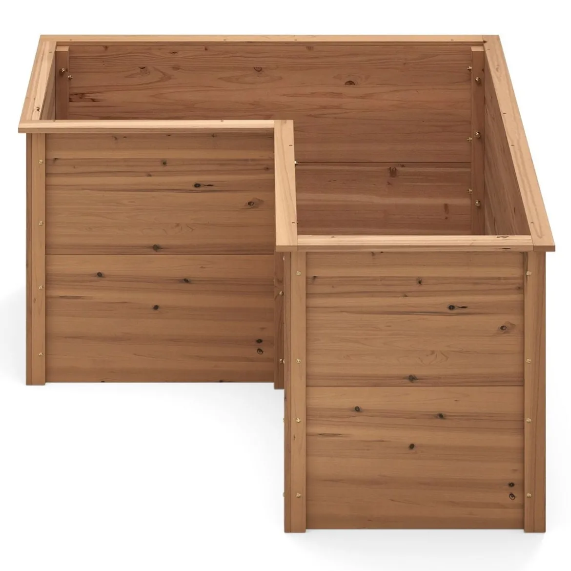 Holz Hochbeet L-förmige Pflanzkasten Pflanzenbeet Kräuterbeet Pflanzkasten für Balkon