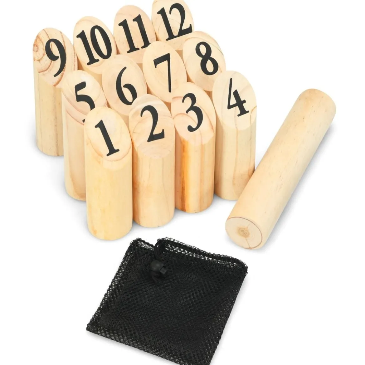 Holzspiel Wurfspiel Zahlen Nordisches Finn Nummern Kubb Kegel Wikinger Familie Spiel