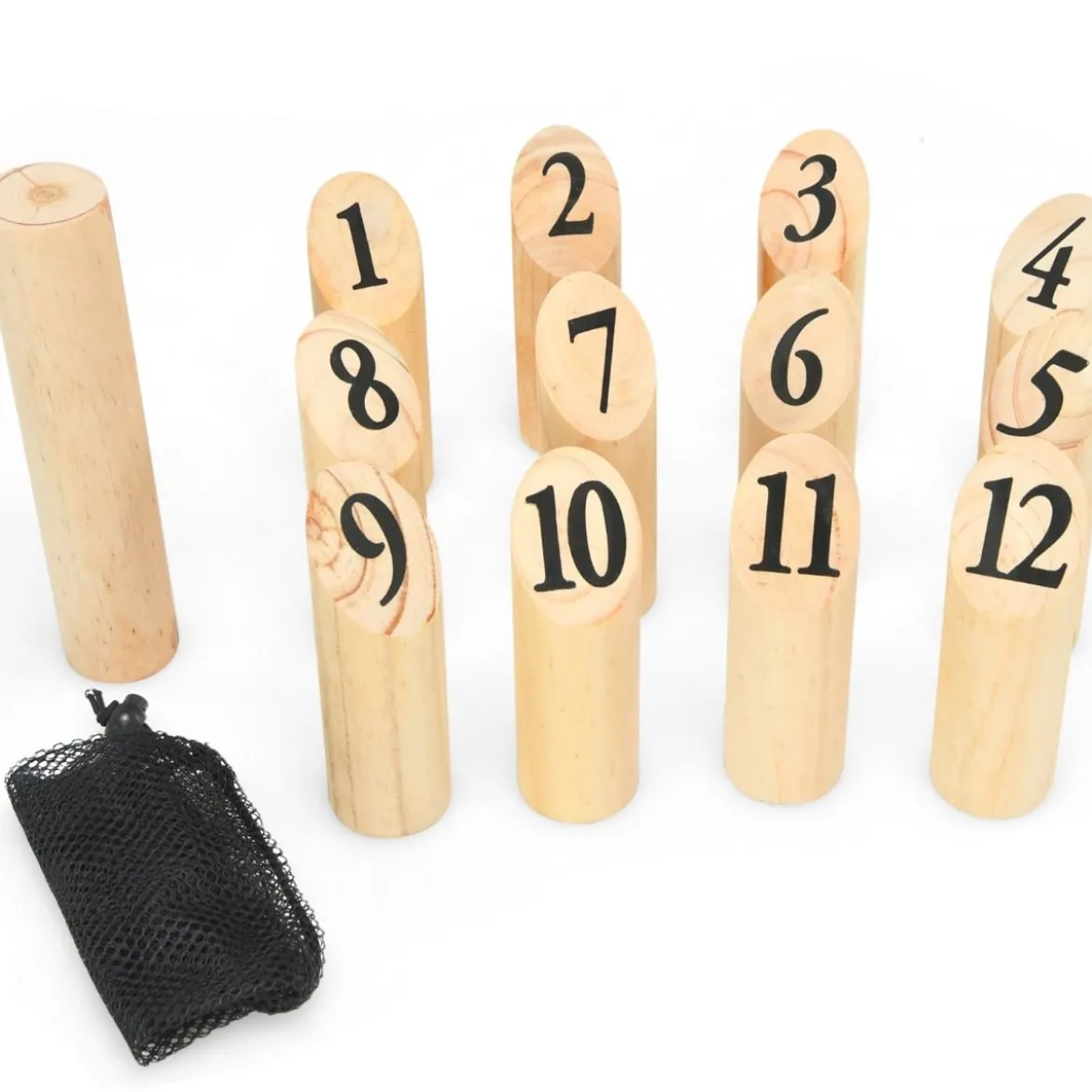 Holzspiel Wurfspiel Zahlen Nordisches Finn Nummern Kubb Kegel Wikinger Familie Spiel