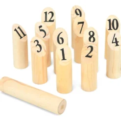 Holzspiel Wurfspiel Zahlen Nordisches Finn Nummern Kubb Kegel Wikinger Familie Spiel