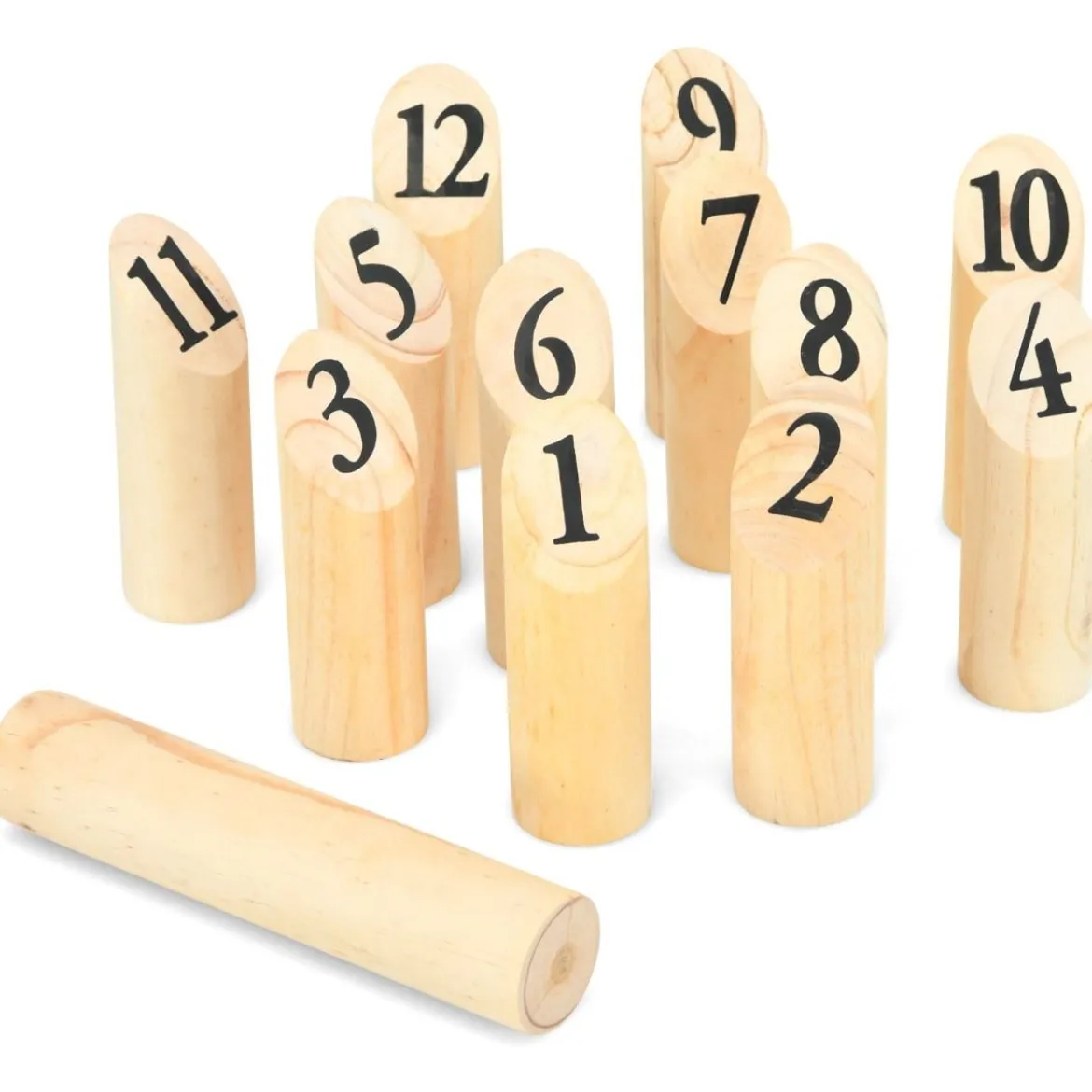 Holzspiel Wurfspiel Zahlen Nordisches Finn Nummern Kubb Kegel Wikinger Familie Spiel