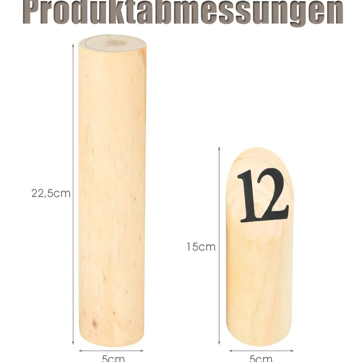 Holzspiel Wurfspiel Zahlen Nordisches Finn Nummern Kubb Kegel Wikinger Familie Spiel